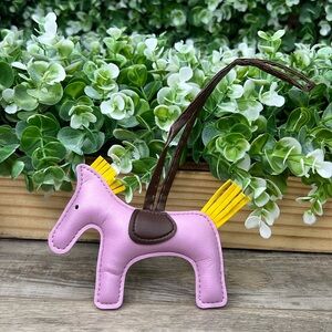 Hermes Style Lavender Purple Horse Bag Charm NEW
